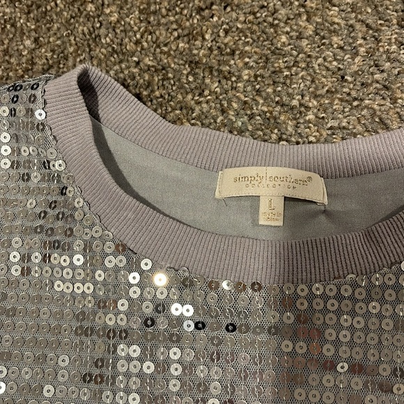 Simply Southern Game Day sequined shirt size Large - Picture 2 of 3